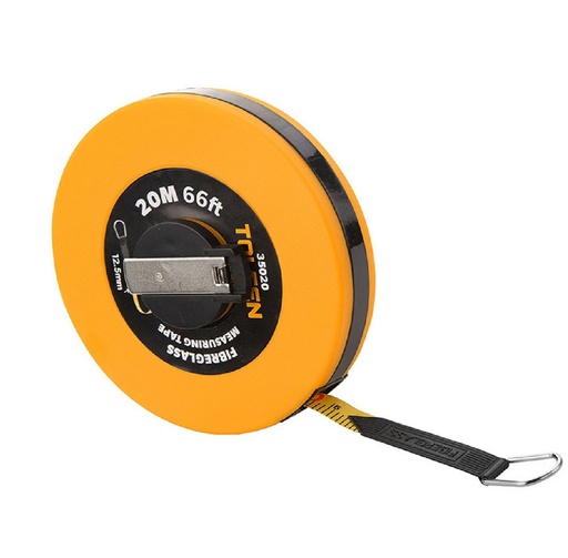 [CIN-TOL-35020] CINTA MÉTRICA DE FIBRA DE VIDRIO 20 MTRS CON MANIVELA NIQUELADA REF. 35020 MARCA TOLSEN