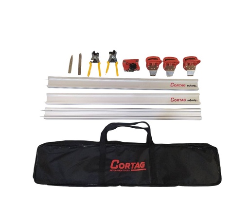 [COR-COR-61643] CORTADORA DE AZULEJO MOD. INFINITY X 3.60 MT ESPESOR 8 MM EXPANDIBLE HASTA 15MM (INCLUYE 2 ALICATE 8MM+BOLSO+3 VENTOSA+PORTA RODEL) REF. 61643 / 62640 MARCA CORTAG RT