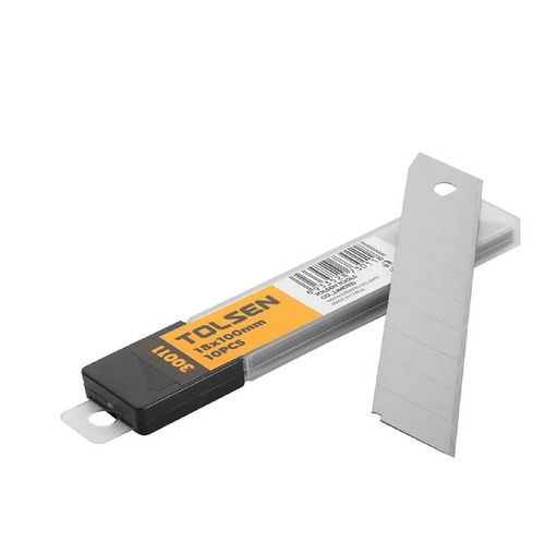 [CUC-TOL-30011] JUEGO DE CUCHILLA 10 PZAS 18 x 100 MM EN ESTUCHE PLASTICO REF. 30011 MARCA TOLSEN