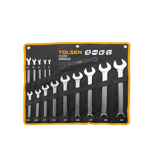 [LLA-TOL-15889] JUEGO DE LLAVES COMBINADAS DE 14 PZAS DE 6 A 32 MM REF 15889 MARCA TOLSEN