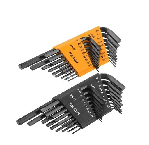 [LLA-TOL-20094] JUEGO DE LLAVES ALLEN HEXAGONALES 36 PZAS MILIMETRICAS Y PULGADAS REF. 20094 MARCA TOLSEN