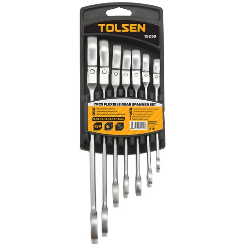 [JUE-TOL-15259] JUEGO DE LLAVES COMBINADAS 8/ 10/ 12/ 13/ 14/ 17/ 19 MM REF. 15259 MARCA TOLSEN