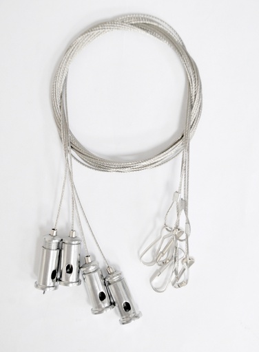 [ACC-LUX-120X30] KIT PARA COLGAR / ACCESORIOS PARA PANEL 120 X 30CM / MONTAJE COLGANTE PARA SUPENDER MARCA LUXOLAR
