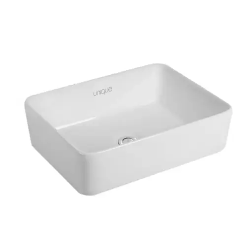 [LAV-UNI-LAV-12] LAVAMANOS RECTANGULAR DE SOBREPONER 48 CM X 38 CM X 13 CM COLOR BLANCO REF.LAV-12 MARCA UNIQUE