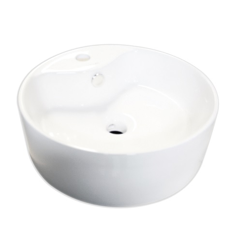 [LAV-UNI-LAV-01] LAVAMANOS REDONDO DE SOBREPONER 40 CM X 15.5 CM COLOR BLANCO REF.LAV-01 MARCA UNIQUE