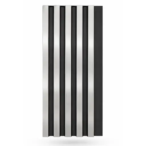 [PAN-MAC-PS-05] PANEL PARA PARED PS WALL PANEL INTERIOR 12CM X 1,1CM X 2,90 MT COLOR NEGRO - PLATEADO REF.HC-WIPS05