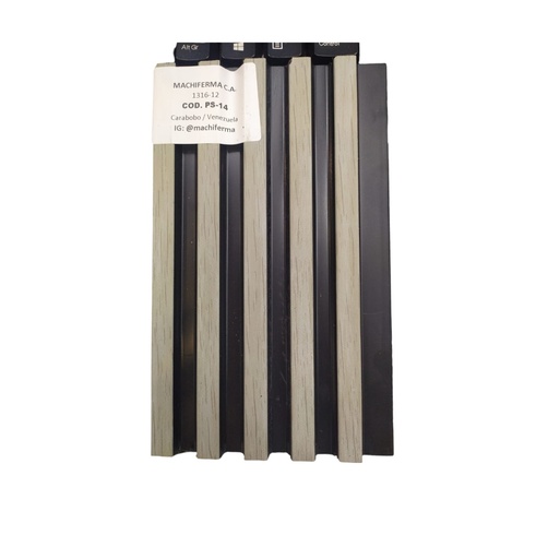 [PAN-MAC-PS-14] PANEL PARA PARED PS WALL PANEL INTERIOR 12 CM X 1,1 CM X 2,90 MTS NEGRO-GRIS MACHIFERMA