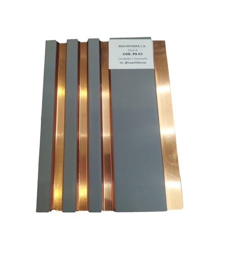 [PAN-MAC-PS-22] PANEL PARA PARED PS WALL PANEL INTERIOR 15 CM X 1,1 CM X 2,90 MTS GRIS-DORADO MACHIFERMA