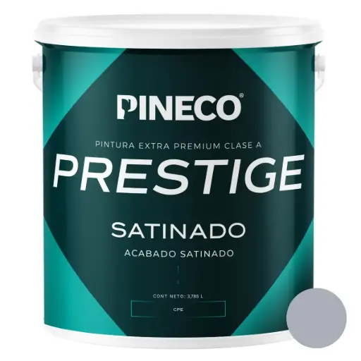 [PIN-PIN-PRS4902A2G] PINTURA DE CAUCHO SATINADO PRESTIGE CLASE " A " 1 GL COLOR GRIS ROMANO REF. PRS4902A2G MARCA PINECO