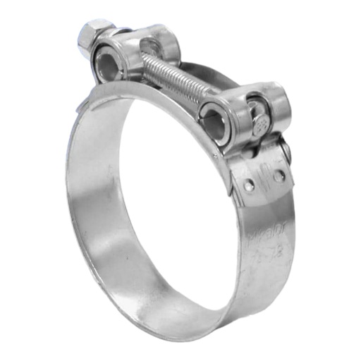 [ABR-MIK-3019178] ABRAZADERA DE ACERO INOXIDABLE LISA PESADA (63MM A 68MM) C/TORNILLO UNIDAD COD. 310128 REF. 63-68 MIKALOR