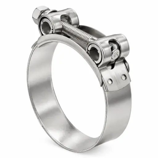 [ABR-MIK-3019186] ABRAZADERA DE ACERO INOXIDABLE LISA PESADA (68MM A 73MM) C/TORNILLO UNIDAD COD. 310130 REF. 68-73 MIKALOR