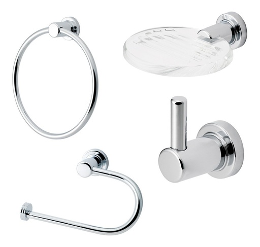 [ACC-FP-37AB4S00] ACCESORIOS DE BAÑO MODELO STYLE 4 PZAS CROMADO REF. 37AB4S00 /048336MARCA FP