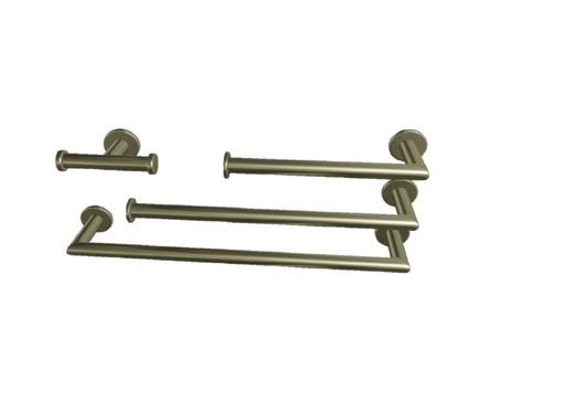 [ACC-UNI-ACC-502] ACCESORIOS DE BAÑO 4 PZAS (YELLOW GOLD) REF. ACC-502 MARCA UNIQUE