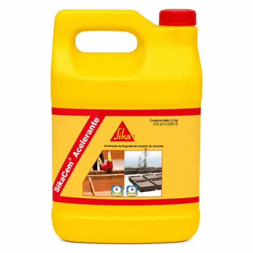 [ACE-SIK-105150] SIKACEM ACELERANTE 1 GAL / 5,20 KG ADITIVO LIQUIDO ACCION ACELERANTE FRAGUADO REF. 105150 MARCA SIKA