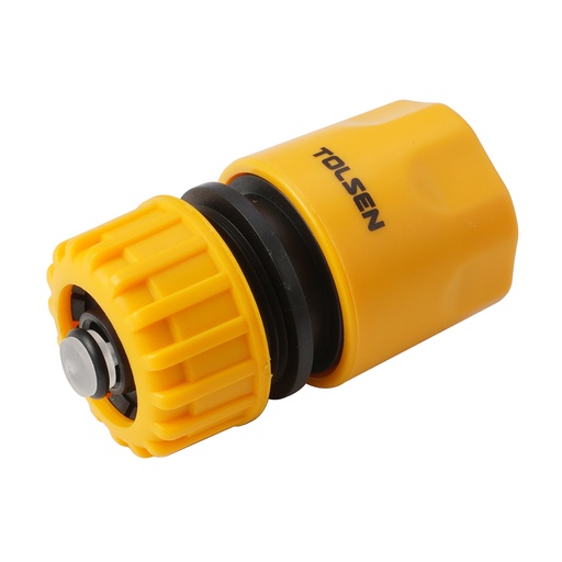 [ACO-TOL-57117] ACOPLE RAPIDO P/ MANGUERA CON VALVULA DE PASO - DIAM: 1/2" / CUERPO ABS + PP REF. 57117 MARCA TOLSEN