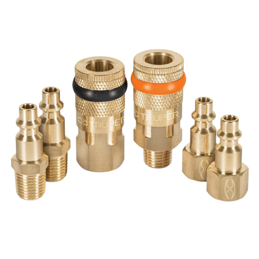 [ACO-TRU-18075] ACOPLE RAPIDO PARA COMPRESOR JGO 6 PZAS MOD.CORAL-6 COD REF.18075 MARCA TRUPER
