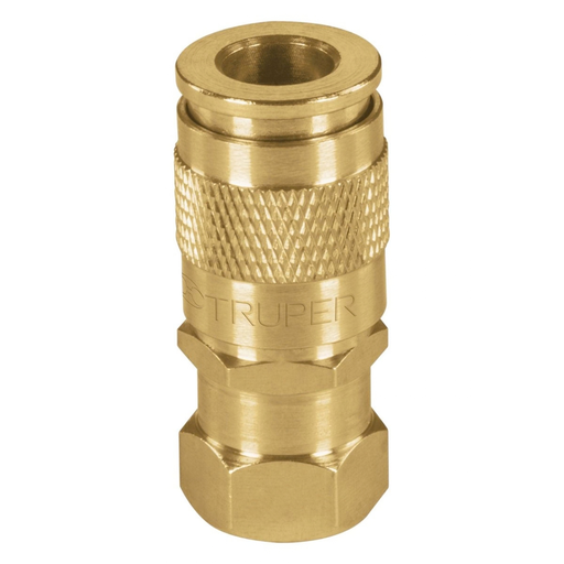 [ACO-TRU-19029] ACOPLE RAPIDO NEUMATICO PARA COMPRESORES DE 1/4" NPT HEMBRA LATON REF. 19029 MARCA TRUPER