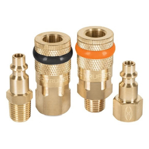 [ACO-TRU-19080] ACOPLE RAPIDO PARA COMPRESOR JGO 4 PZAS MOD.CORAL-4 COD REF.19080 MARCA TRUPER