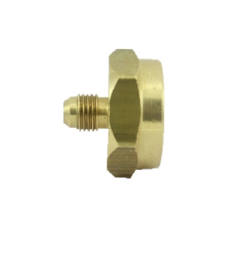 [ADA-VEN-1490] ADAPTADOR DE LATON FLARE 45° P / FREÓN 1/4X3/4" REF. FRE-V-08X24 MARCA VENEPRO