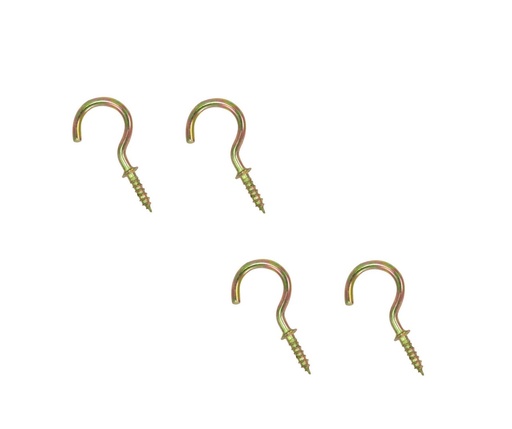 [ALC-HJ-EMP228] ALCAYATA TIPO GANCHO 1" (BLISTER 4 UNDS) REF. EMP228 / 259776 MARCA HJ
