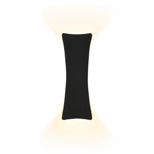 [APL-ILU-A3510BKWW] APLIQUE DE PARED ONDA RIPLEE 10W 3500K IP65 9 CM X 23 CM X 5 CM NEGRO REF. A3510BKWW MARCA ILUMINAK