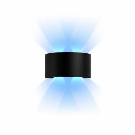 [APL-ILU-AHY8024R] APLIQUE DE PARED BLAZE 4W RGB 85-265V 80LM IP65 COLOR NEGRO REF. AHY8024R / 018401 MARCA ILUMINAK