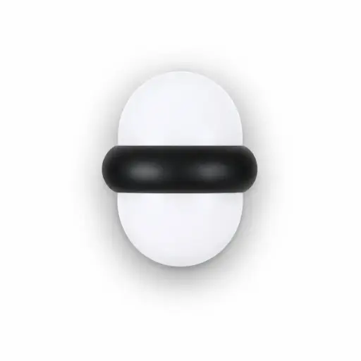 [APL-ILU-AHY8282] APLIQUE DE PARED OVAL 12W 4500K 85-265V IP65 COLOR NEGRO REF. AHY8282 MARCA ILUMINAK