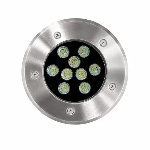 [APL-ILU-AHY9RGB] APLIQUE / LUMINARIA REDONDA PISO 9W RGB 85-265V IP65 P/ JARDIN REF. AHY9RGB MARCA ILUMINAK