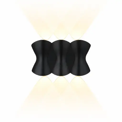 [APL-ILU-HY8346] APLIQUE DE PARED TESSELL 6W 4500K 85-265V IP65 NEGRO REF. HY8346 MARCA ILUMINAK