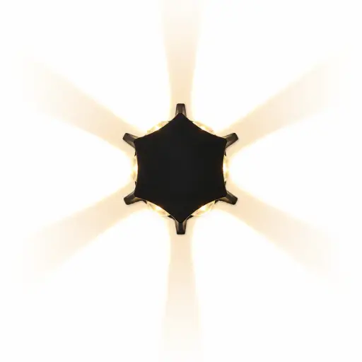 [APL-ILU-HY8823] APLIQUE DE PARED STAR 6W 85-265V IP65 NEGRO REF. HY8823 MARCA ILUMINAK