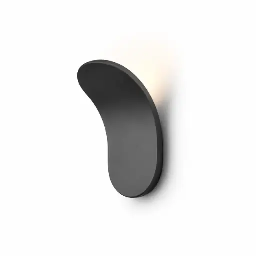 [APL-ILU-MD55BKWW] APLIQUE DE PARED SPOON 5W 3500K 545LM IP20 10 CM X 18 CM COLOR NEGRO REF. MD55BKWW MARCA ILUMINAK