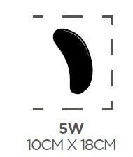 [APL-ILU-MD55WHWW] APLIQUE DE PARED SPOON 10W 3500K 545LM IP20 10 CM X 18 CM COLOR BLANCO REF. MD55WHWW MARCA ILUMINAK