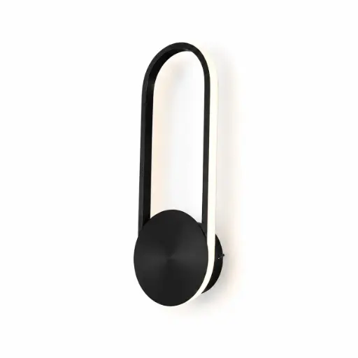 [APL-ILU-MD60BK] APLIQUE DE PARED HALO TW 18W 3000K 545LM IP20 COLOR NEGRO REF. MD60BK MARCA ILUMINAK