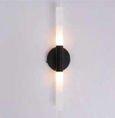 [APL-ILU-MD66BK] APLIQUE DE PARED SABER 18W IP20 10 CM X 45 CM P/BOMB. G9 X 2 COLOR NEGRO REF. MD66BKMARCA ILUMINAK