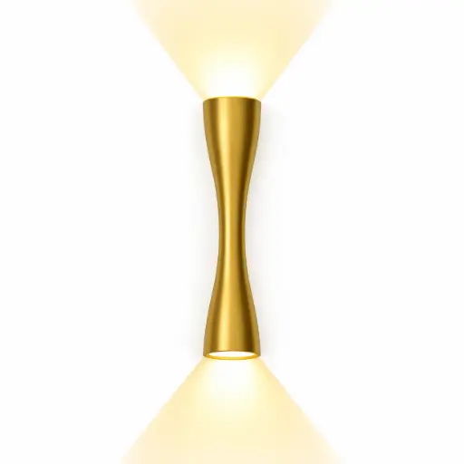 [APL-ILU-YS20103] APLIQUE DE PARED HIGHTECH 6W 3500K 1200LM IP65 24 CM X 5 CM COLOR DORADO REF. YS20103 MARCA ILUMINAK