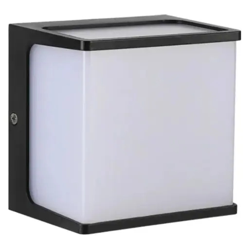 [APL-LUC-LP0641] APLIQUE DECORATIVO 12 W 3000K 120 X 120 X 92 MM IP65 ALUMINIO NEGRO 100 - 240 V REF. LP0641 LUCERNA