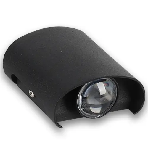 [APL-LUC-LP4110] APLIQUE DECORATIVO 2 W 3000 K 66 X 73 X 40 MM IP65 ALUMINIO NEGRO 100-240V REF. LP4110 MARCA LUCERNA