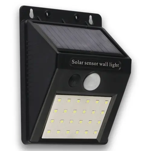[APL-LUC-LPS1801] APLIQUE SOLAR 90 LM 3000 K 125 X 96 X 48 MM IP44 ABS NEGRO REF. LPS1801 MARCA LUCERNA