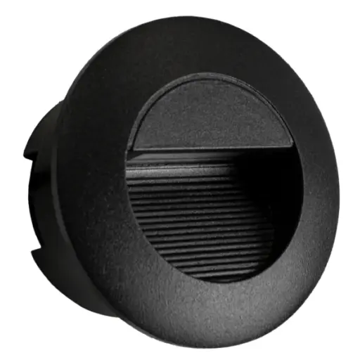 [APL-LUM-LUM-103] APLIQUE PARED LED INTEGRADO 2 W 3000 K IP65 REDONDO LUZ STEP COLOR NEGRO REF. LUM-85RB MARCA LUMIND