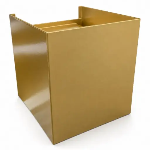 [APL-LUM-LUM-1325] APLIQUE PARED INTEGRADO 2 X 3W 3000K IP54 85-265V 10X10X10CM CUBO DORADO REF. LUM-1325 MARCA LUMIND