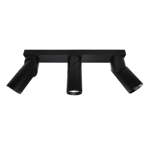[APL-LUM-LUM-370] APLIQUE DE TECHO SUPERFICIAL PARA DICROICO GU10 ORIENTABLE COLOR NEGRO REF.LUM-370 MARCA LUMIND