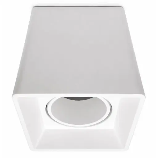 [APL-LUM-LUM-435] APLIQUE DE TECHO LED PARA GU10 CUBICO FULL PC COLOR BLANCO REF. LUM-435 MARCA LUMIND