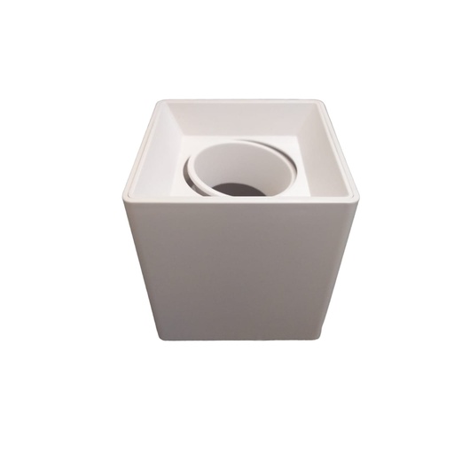 [APL-LUM-LUM-435] APLIQUE DE TECHO LED PARA GU10 CUBICO FULL PC COLOR BLANCO REF. LUM-435 MARCA LUMIND