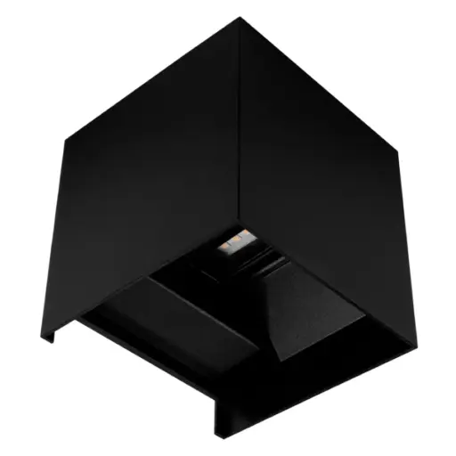 [APL-LUM-LUM-453] APLIQUE PARED LED INTEGRADO UP & DOWN 3W X 2 3000K IP54 CUBO CUADRADO NEGRO LUM- 453 MARCA LUMIND
