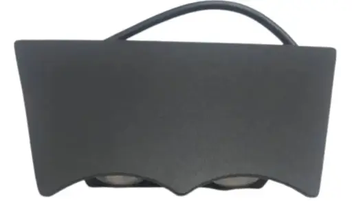 [APL-LUM-LUM-458] APLIQUE PARED LED INTEGRADO 3W X 2 3000K IP54 15.5X7CM BAT COLOR NEGRO LUM- 458 MARCA LUMIND