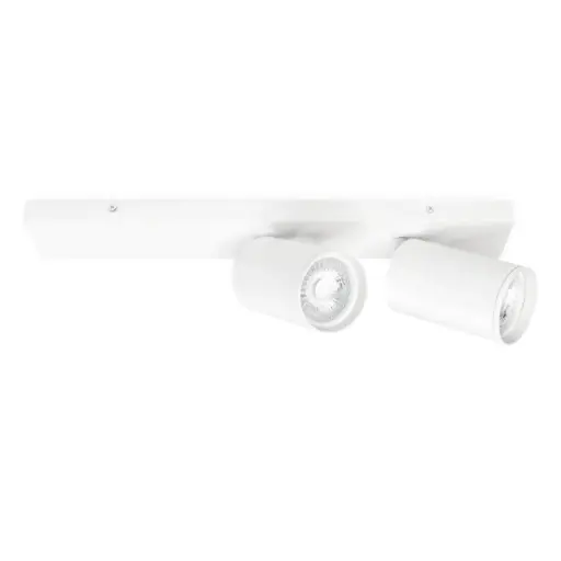 [APL-LUM-LUM-781] APLIQUE DE TECHO PARA GU10 T/TRACK DOBLE C/BASE 344X60X135MM COLOR BLANCO REF. LUM-781 MARCA LUMIND
