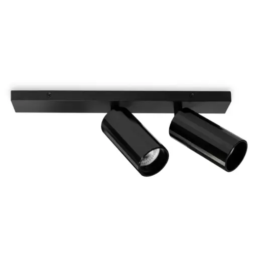 [APL-LUM-LUM-890] APLIQUE DE TECHO PARA GU10 T/TRACK DOBLE C/BASE 344X60X135MM COLOR NEGRO REF. LUM-890 MARCA LUMIND