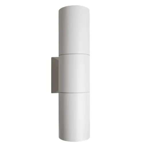 [APL-LUM-LUM-937] APLIQUE PARED PARA DICROICO GU10 X 2 CILINDRO UP&DOWN P/EXTERIOR ALUMINIO BLANCO REF. LUM-937 LUMIND