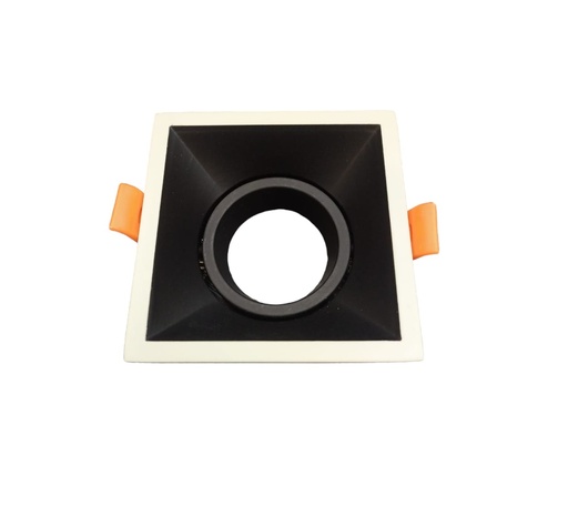 [APL-LUX-GP-S-S90-Q-BN] APLIQUE CUADRADO DIRIGIB. P/EMP 1 LUZ BLANCO-NEGRO C/SOC. GU10 S/BOM REF.GP-S-S90-Q-BN MARCA LUXOLAR