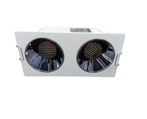 [APL-LUX-LUX.DA4622NS.BC-B] APLIQUE LED SPOT P/EMPOTRAR 2 X 7 W 3000K 24° RECTANG. BLANCO - NEGRO REF. DA4622NS.BC-B LUXOLAR